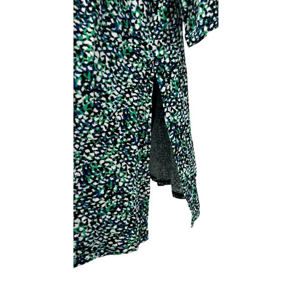 Philosophy Woman Plus Size 2X Tunic Top Blouse 3/4 Sleeve Round Neck Blue New - Picture 6 of 10